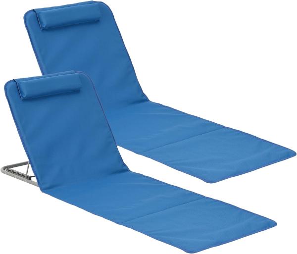 Strandmatte Donostia 2er Set 143x48cm Blau [en. casa]