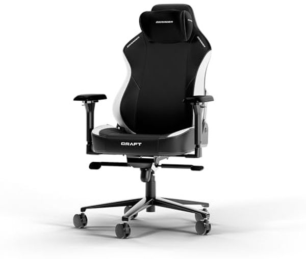 DXRacer CRAFT L Schwarz & Weiß EPU Leder das Orginal Gaming Stuhl