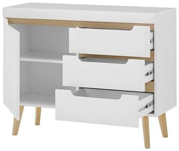 Garderobe Set 3-tlg. Isgard in weiß und Eiche 227 cm Bild 7