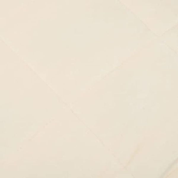 vidaXL Gewichtsdecke Stoff, 1 x Gewichtsdecke, Creme, 140x200 cm, 100 % gebürstete Polyester-Mikrofaser, 10 kg Bild 4
