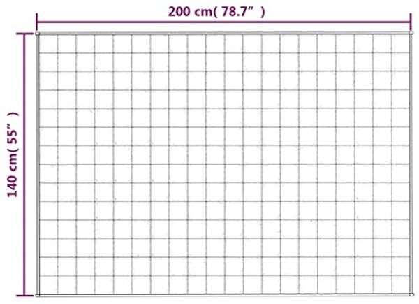vidaXL Gewichtsdecke Stoff, 1 x Gewichtsdecke, Creme, 140x200 cm, 100 % gebürstete Polyester-Mikrofaser, 10 kg Bild 7
