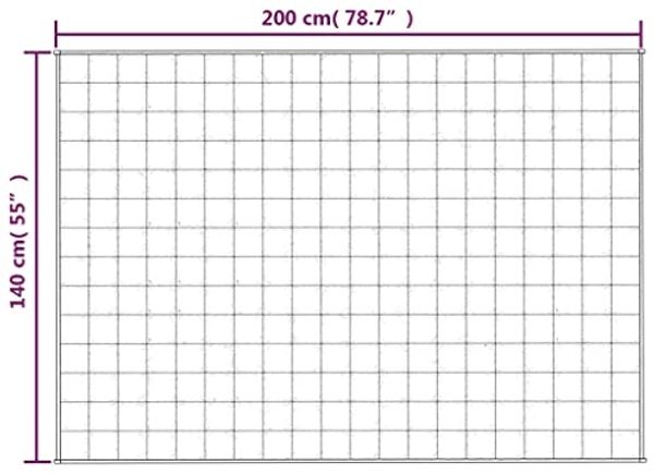 vidaXL Gewichtsdecke Stoff, 1 x Gewichtsdecke, Creme, 140x200 cm, 100 % gebürstete Polyester-Mikrofaser, 10 kg Bild 3