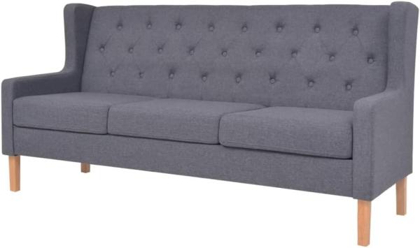 vidaXL 3-Sitzer Sofa Stoff Grau 245454