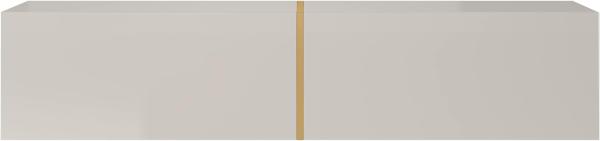 Selsey BISIRA TV-Element, Melamine, Graubeige, Gold, 140 cm