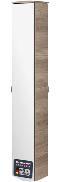 Fackelmann LUXOR Spiegel Hochschrank 20 cm, Braun hell, rechts