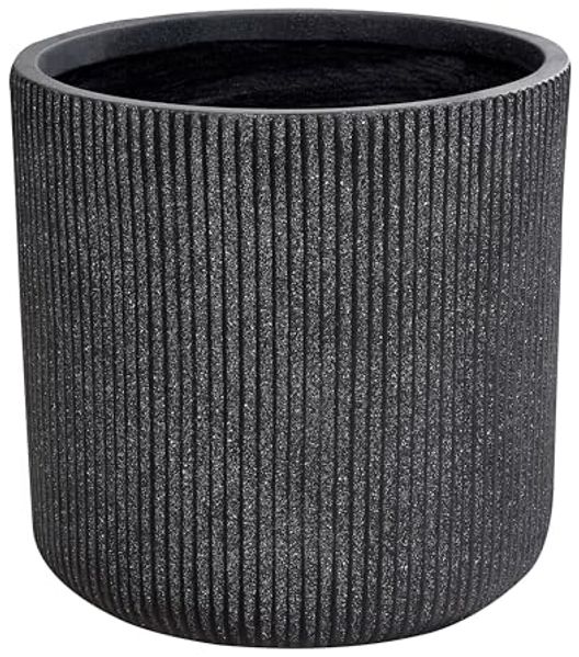 Blumentopf graphitgrau rund 37 x 37 x 37 cm OREOI