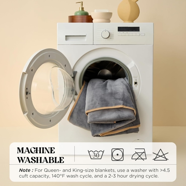 Lesure wasserdichte Hundedecke Grosse Hunde - 152x203 cm waschbar Hundedecke Outdoor, XL Hundedecke Sofaschutz aus Sherpa Fleece, Katzendecke flauschig für Couch, Olivgrün Bild 4