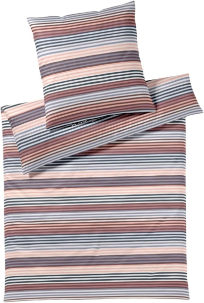 elegante Mako Jersey Bettwäsche Rio pfirsich|135x200 cm + 80x80 cm Bild 1