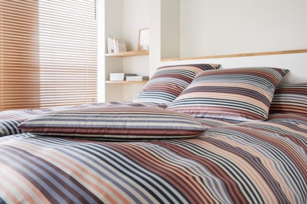 elegante Mako Jersey Bettwäsche Rio pfirsich|135x200 cm + 80x80 cm Bild 2