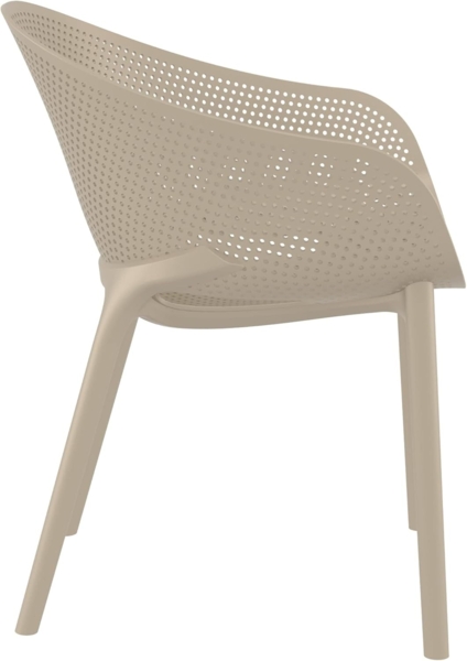 CLP 4er Set Stühle Sky Pro stapelbar und mit modernem Design,taupe Bild 6