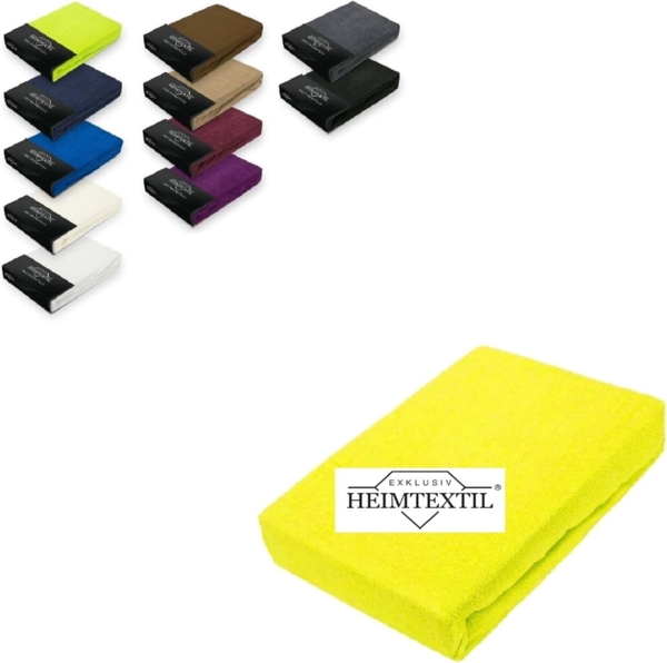Frottee Spannbettlaken Rundumgummizug Marke 70 x 140 cm Gelb