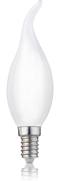 hellum LED Glühlampe, Kerzen-Windstoß Glühbirne E14 LED warmweiß, 250 Lumen Windstoßkerze 2,5W Glühbirne entspricht 25-Watt Kerzenbirnen, 2700 Kelvin Warmweiß matt 207408