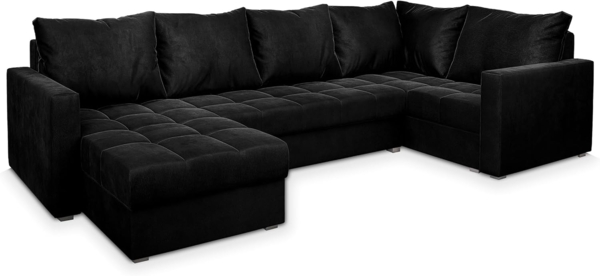 Masseno Ecksofa LORIVO mit Schlaffunktion U-Form, Sofa mit Bettkasten