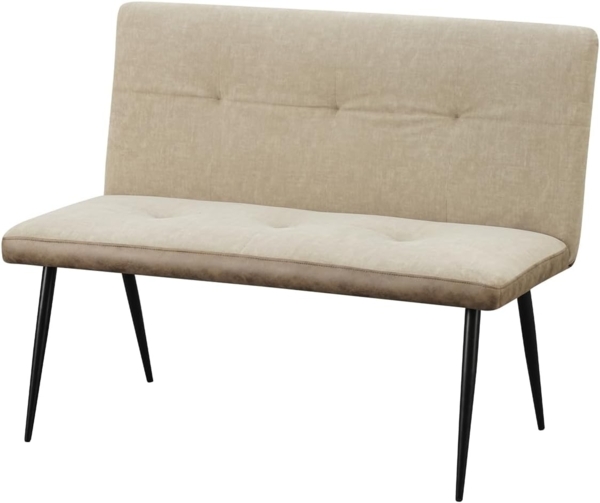 HTI-Living Polsterbank 2-Sitzer Bank Antikbraun/Taupe Joschka (Stück, 1-St, 1 Sitzbank), Küchenbank Sitzbank