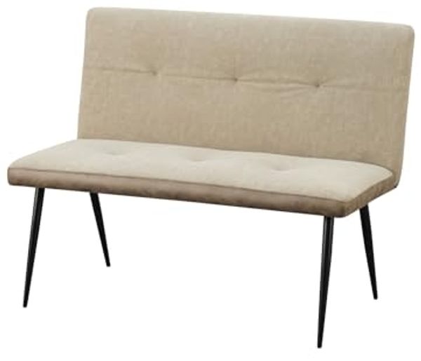 HTI-Living Polsterbank 2-Sitzer Bank Antikbraun/Taupe Joschka (Stück, 1-St, 1 Sitzbank), Küchenbank Sitzbank