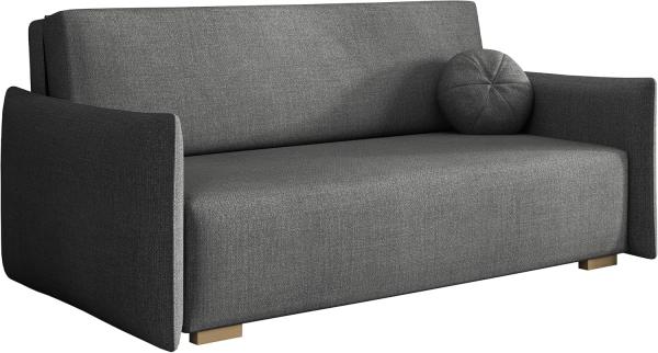 Sofa Viva Glov IV mit Schlaffunktion, 3 Sitzer Schlafsofa mit Bettkasten (Farbe: Soul 18)