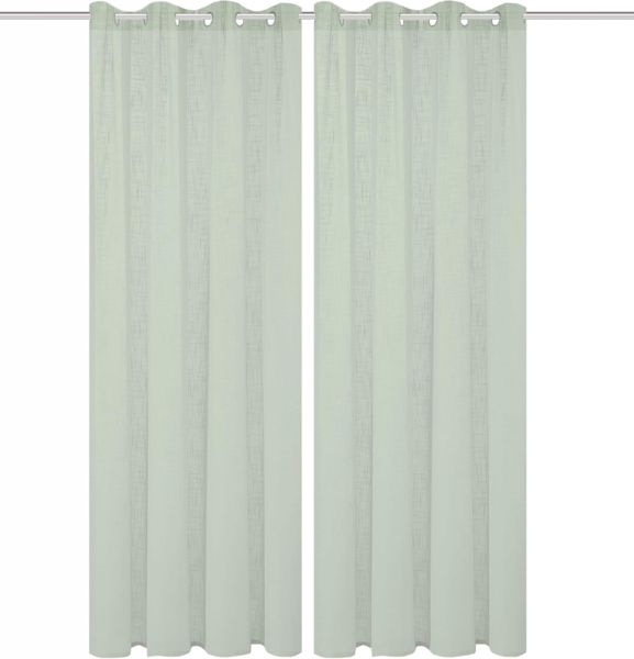 Home Basics Vorhang 800530 Ösen Fertigschal SOFTY halbtransparent, Leinenstruktur (2 St), 100% Polyester