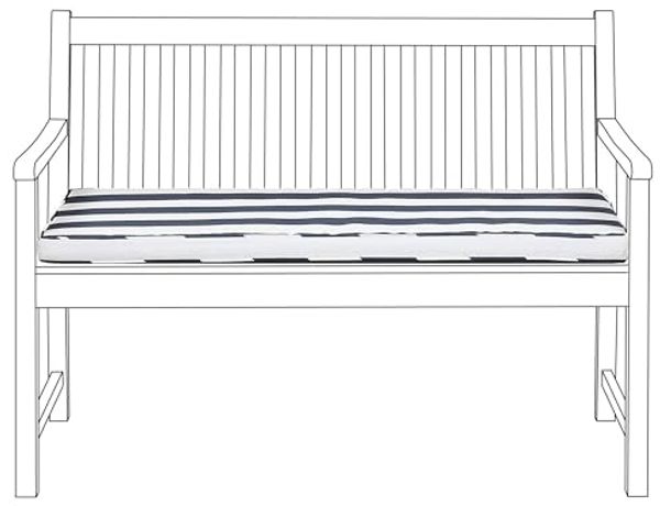 Sitzbankpolster Kissen Streifenmuster VIVARA 112 x 54 cm Marineblau