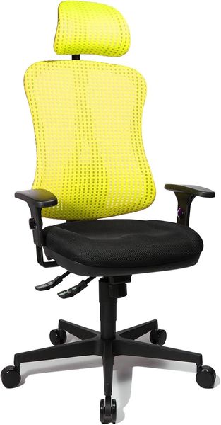 TOPSTAR Bürodrehstuhl, Polyester, schwarz/gelb