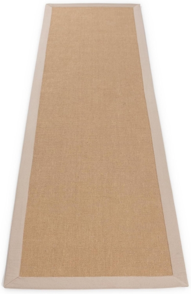 carpetfine Läufer Sisal, rechteckig, Höhe: 5 mm, mit farbiger Bordüre, Anti Rutsch Rückseite Bild 3