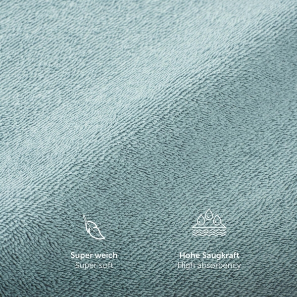 Blumtal Handtuch Set Blumtal 10 Teilig - Handtücher Set 100% Baumwolle, weich und saugstark, Frottee (10er Set), 2 Bade-, 4 Hand-, 2 Gästetücher + 2 Waschlappen Bild 5