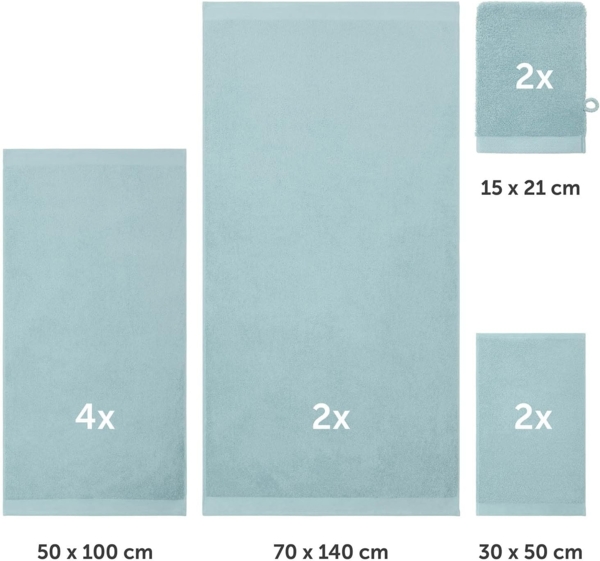 Blumtal Handtuch Set Blumtal 10 Teilig - Handtücher Set 100% Baumwolle, weich und saugstark, Frottee (10er Set), 2 Bade-, 4 Hand-, 2 Gästetücher + 2 Waschlappen Bild 2