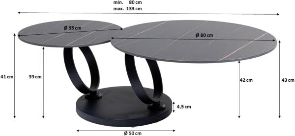 Couchtisch Beverly, Schwarz Bild 3