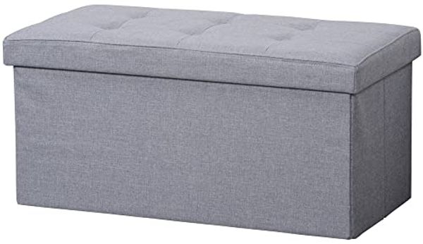Kesper |Sitzbank, Material: Polyester, Maße: B 76 x T 38 x H 38 cm, Farbe: Grau | 15952