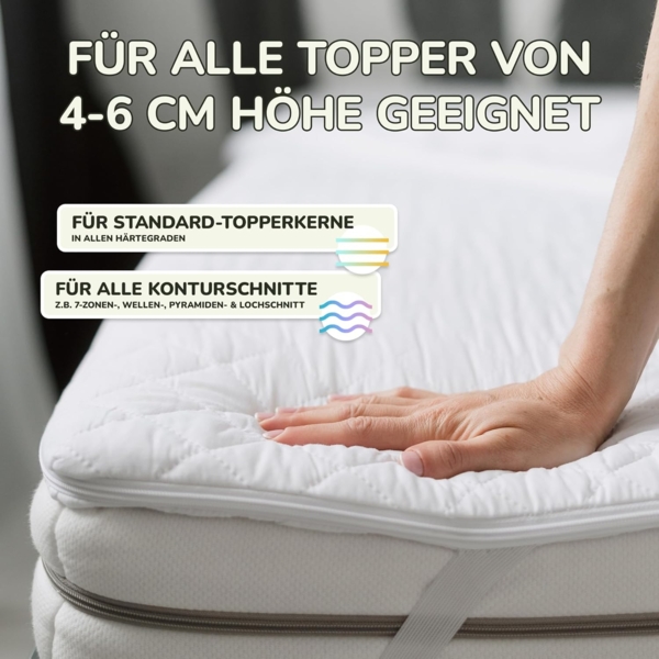 MSS e.K. Matratzenbezug "CLASSIC" 140 x 200 x 5 cm"" Bild 7