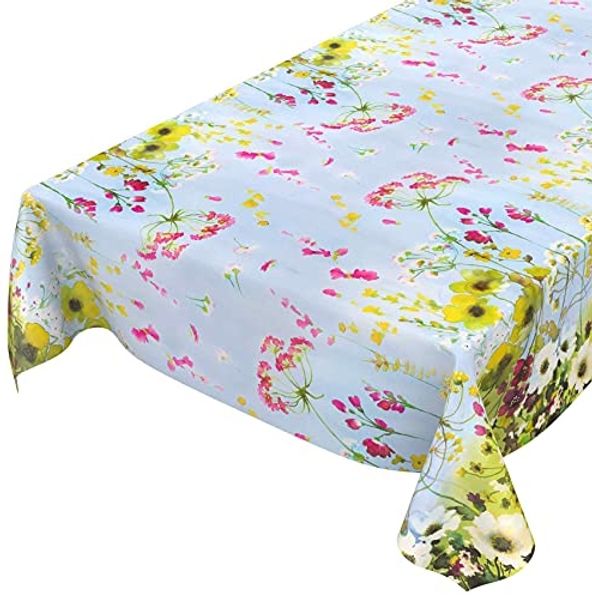 ANRO Tischdecke Wachstuchtischdecke Gartentischdecke Wachstischdecke (Einzelstück 1-tlg), Geprägt 140x100cm wasserabweisend