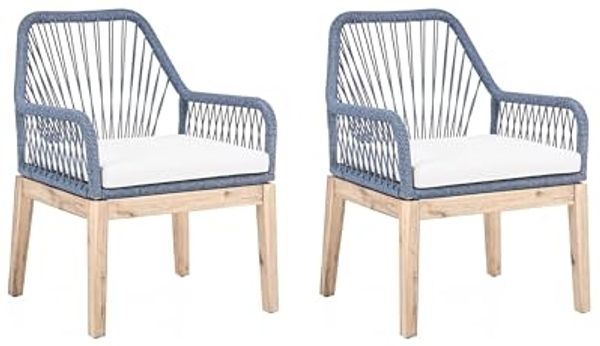 Set mit 2 Stühlen und Sitzkissen OLBIA Marineblau