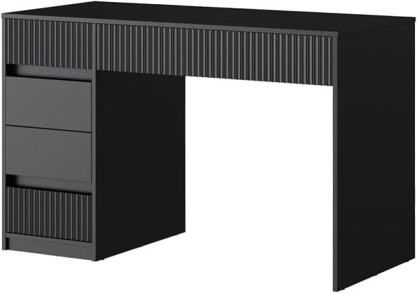 Vicco Schreibtisch Omira Schwarz 120 x 55 cm mit 5 Schubladen