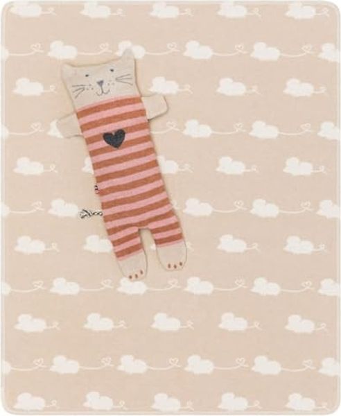 Babydecke Juwel in der Puppe 'Katze' 70 x 90 cm Natur, DAVID FUSSENEGGER