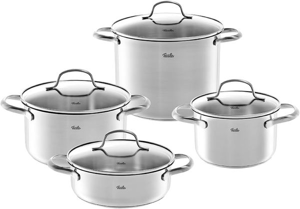 Fissler San Francisco Topf-Set 4-tlg. Induktion mit Glasdeckel Edelstahl
