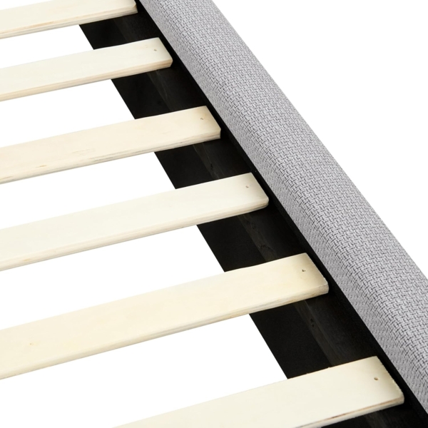 Bett mit Lattenrost Stoff VINAY 160 x 200 cm Hellgrau Bild 7