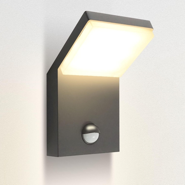 Maxkomfort Außen-Wandleuchte 1505A, mit Bewegungsmelder, LED fest integriert, Warmweiß, 3000K, Außenwandleuchte