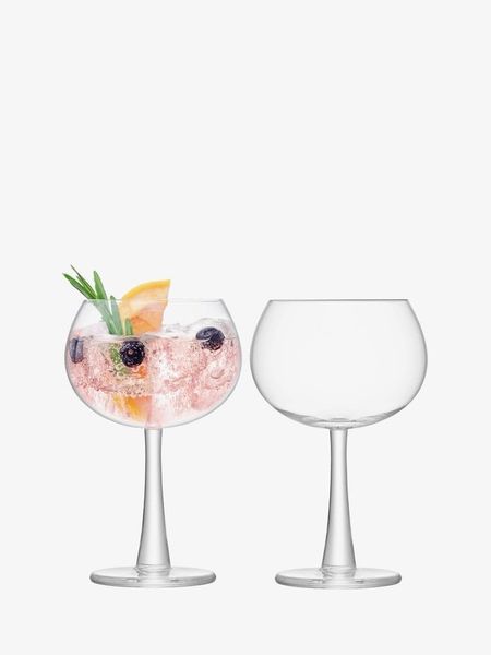LSA Handgefertigte Cognakschwenker für Gin, 420 ml, 2er-Set Geschenkverpackung
