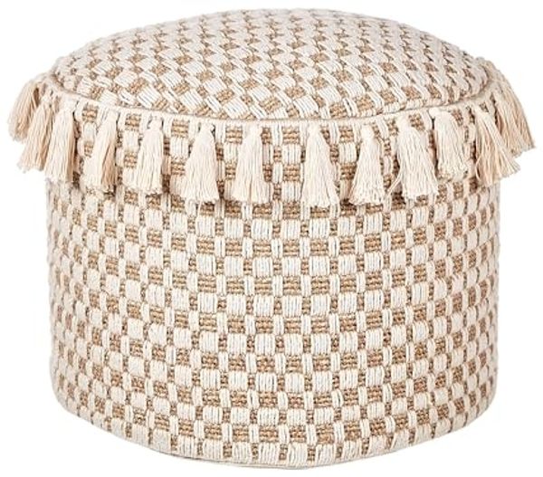 Pouf PIRAK Beige Baumwolle 50 cm 50 cm