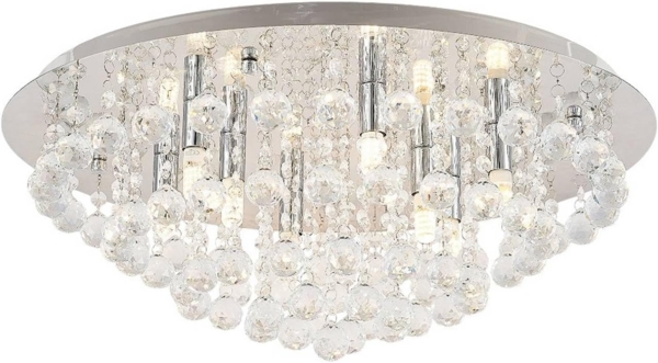 Lindby Deckenleuchten Antonino, Chrom IP20, 8 x 40 W LED
