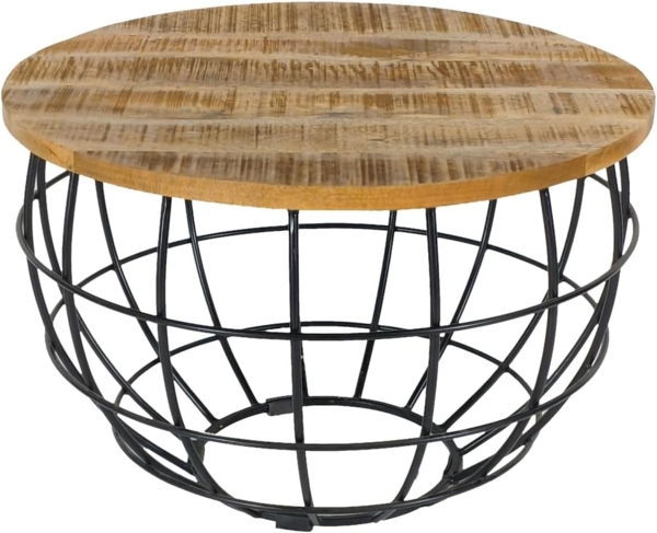 Amagohome Couchtisch Couchtisch Wohnzimmer-Tisch rund ø 55 cm Beistelltisch Metall Gestel
