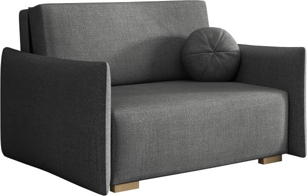 Sofa Viva Glov II mit Schlaffunktion, 2 Sitzer Schlafsofa mit Bettkasten (Farbe: Soul 18)