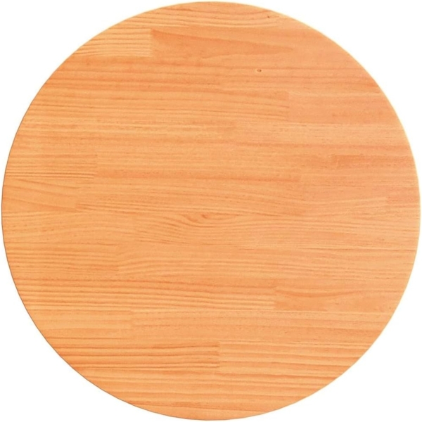 vidaXL Tischplatte Rund Wachsbraun Ø70x2,5 cm Massivholz Kiefer 847128