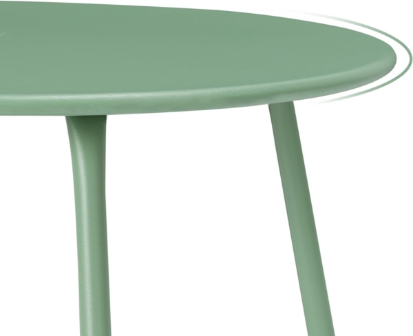 eSituro Beistelltisch rund, Balkontisch Gartentisch, Kaffeetisch Couchtisch Sofatisch Wohnzimmertisch, Kleiner Tisch für Wohnzimmer Balkon Terrasse Garten, aus Metall, φ45xH45 cm, Grün Bild 6