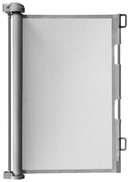 Treppenschutzgitter ausziehbar 13-140cm Rollgitter Höhe 85cm Absperrgitter 19380, Farbe:Grau-Grey