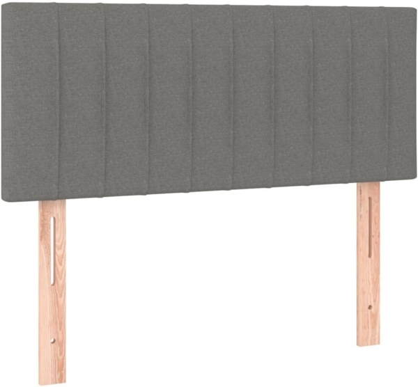 vidaXL Polsterbett mit Matratze Dunkelgrau 100x200 cm Stoff Bild 6