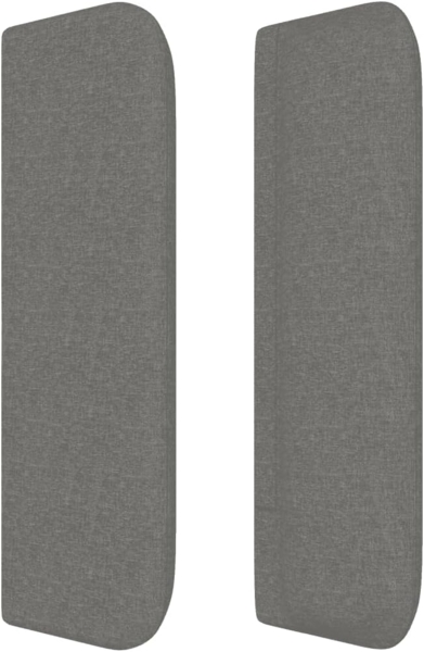 vidaXL Polsterbett mit Matratze Dunkelgrau 100x200 cm Stoff Bild 8