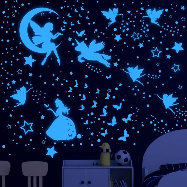 Leuchtsterne Kinderzimmer Leuchtsticker Einhorn Wandsticker MäDchen Sternenhimmel Leuchtend Aufkleber Selbstklebend Fluoreszierend Wandtattoo für Kinder Babyzimmer Schlafzimmer Wohnzimmer Wanddeko