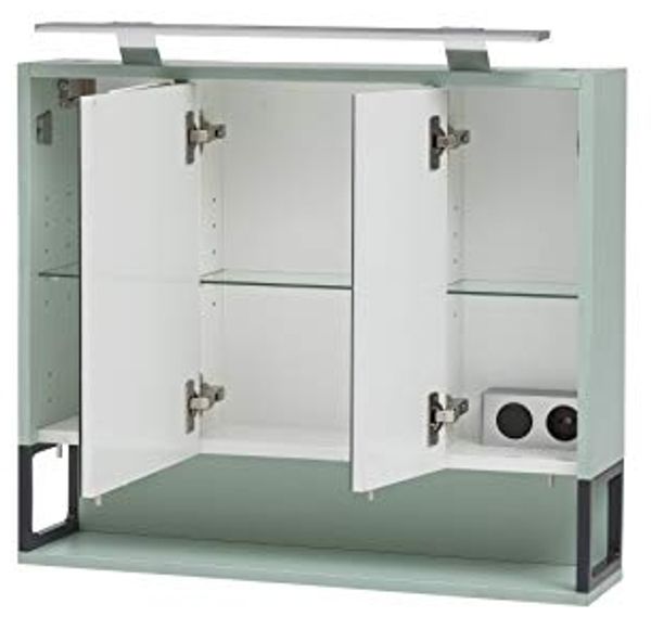 SCHILDMEYER Spiegelschrank Badspiegel Badezimmerspiegel mintfarben 70 x 61,1 x 16 cm Bild 5