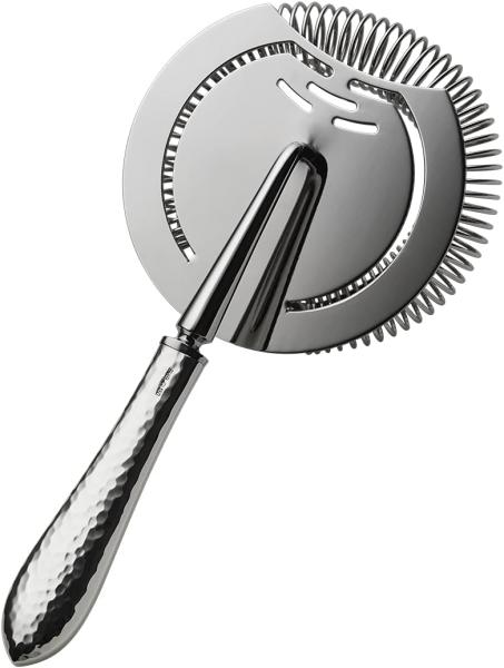 Robbe Berking Martelé Cocktailstrainer 150g Massiv-Versilberung