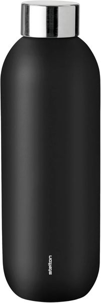 Stelton Keep Cool doppelwandig steel Trinkflasche 0,6 L black